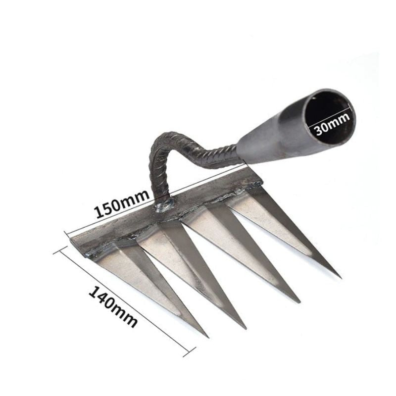 Weed Cutter Made of Iron | Steel Rake | Soil Aeration & Weed Removal | IronTine