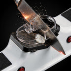 Knife Sharpener | Dual-Stage Honing | Secure Guide Slots | Cutting Performance