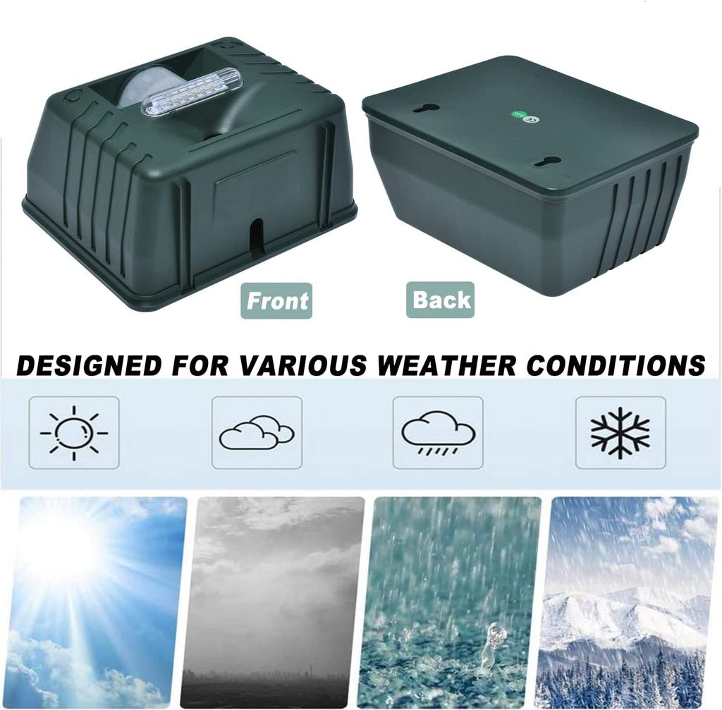 Ultrasonic Bird Repellent System for Gardens | 170° Motion Detector | Weather-Resistant | ZoneCrest