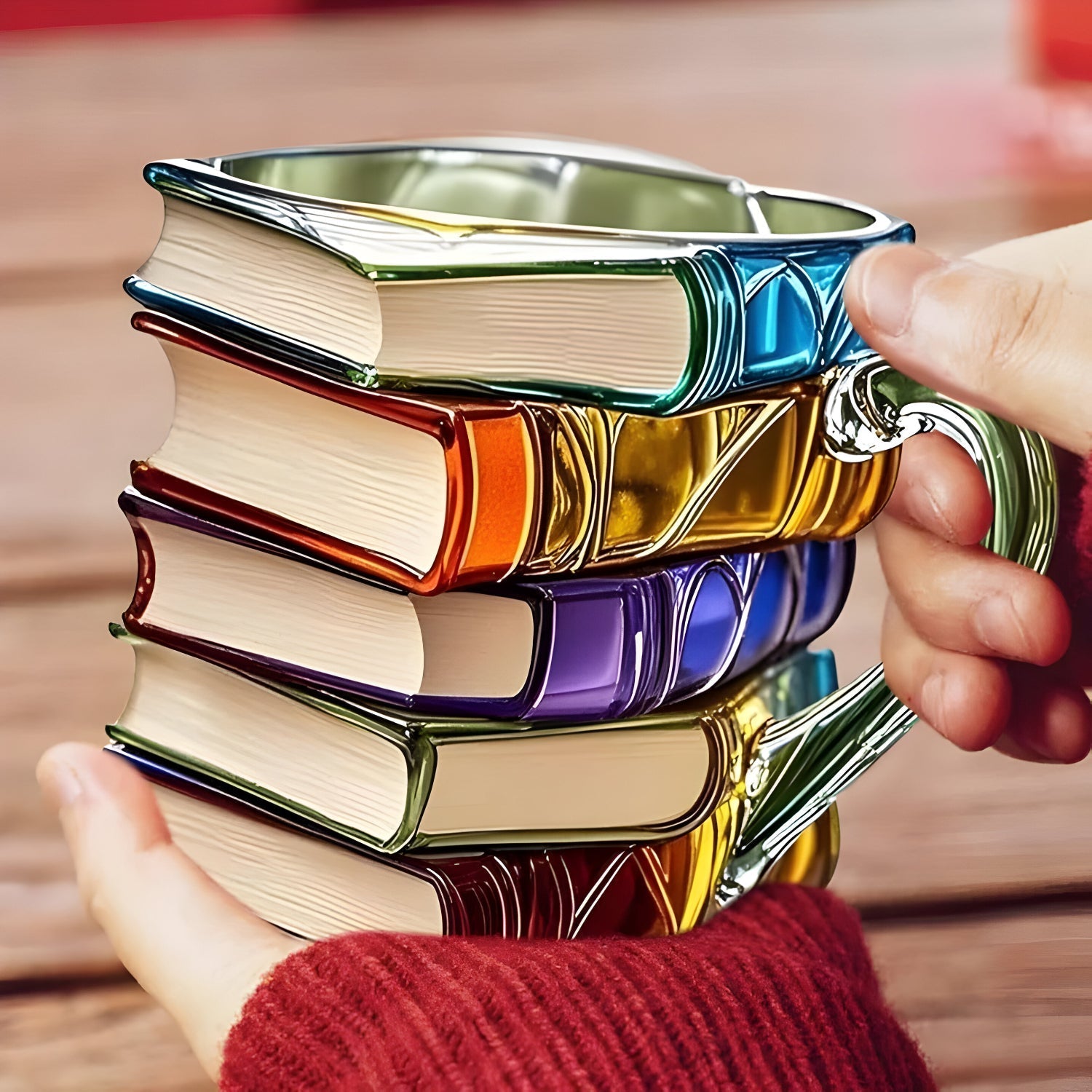 Mug | 3D Book-Shaped Cup | Handmade & Vibrant | For Coffee & Tea | BookLume