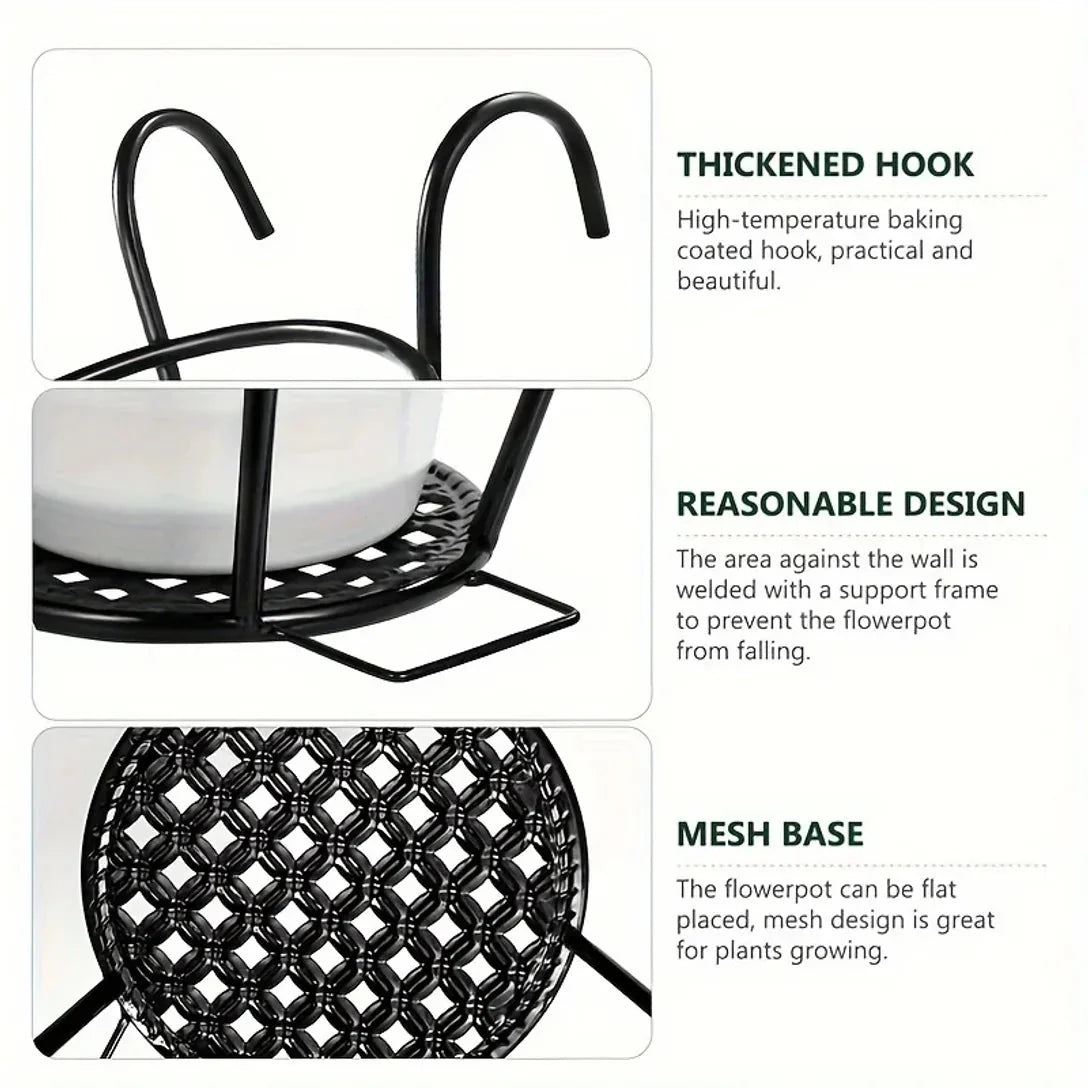 Balcony Pot Holder | Railing Space Saver | Bottom with Open Drainage | BalconyNest