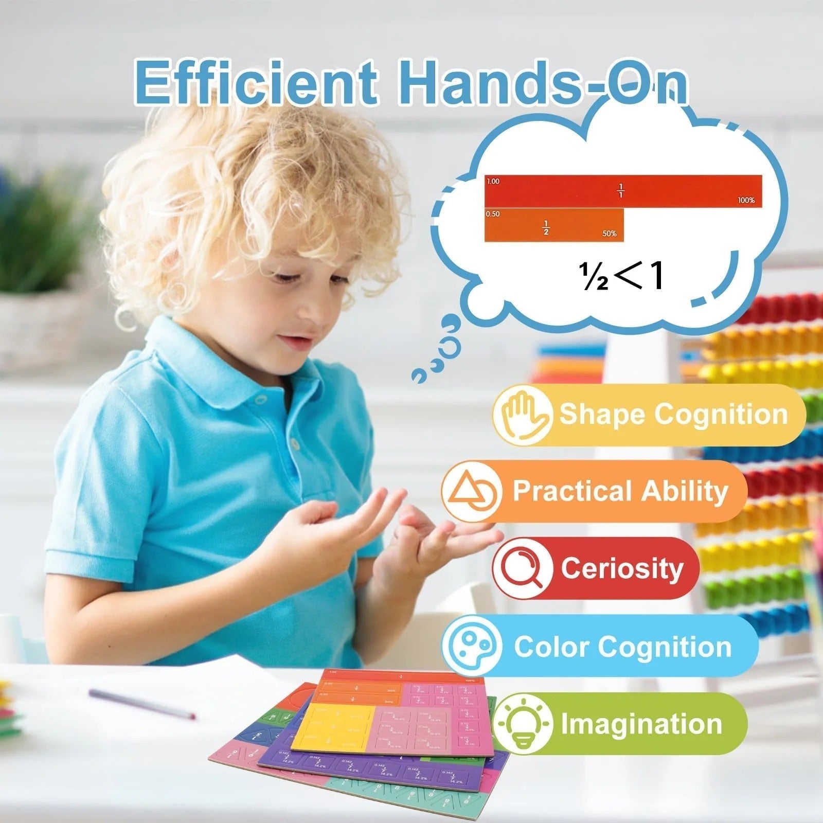 NumeriPlay™ Fraction Magnet Set — Ignite Your Child’s Joyful Journey to Math Mastery