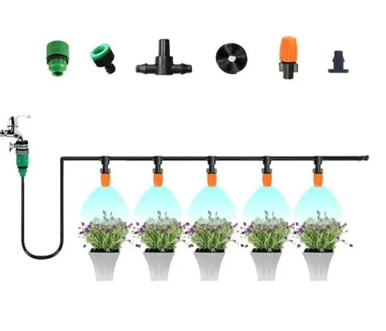Irrigation System | Automatic Fine Mist Sprayer | Bendable Hose Guide | AquaMisto