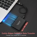 External SSD with 128GB | Quick Data Backup | USB C Connection | DataPulse