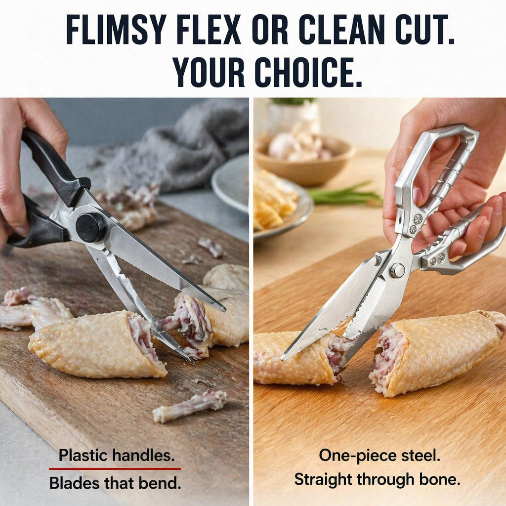 SharpEdgePro™ — Cut Through Chicken Bones, Shells & Herbs in a Single Snap