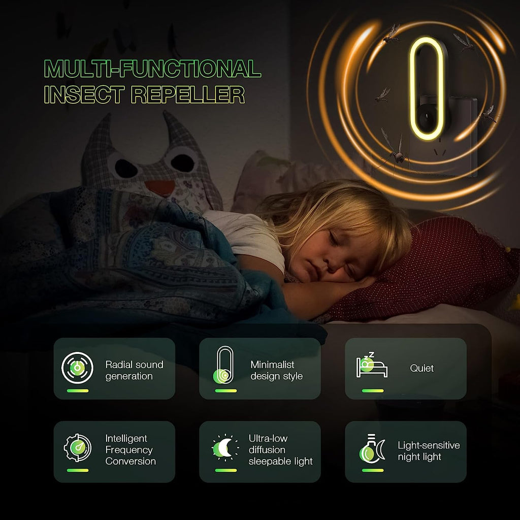 Mosquito Repellent Ultrasound | 360° Complete Coverage | Quiet & Radiation-Free | Zappex