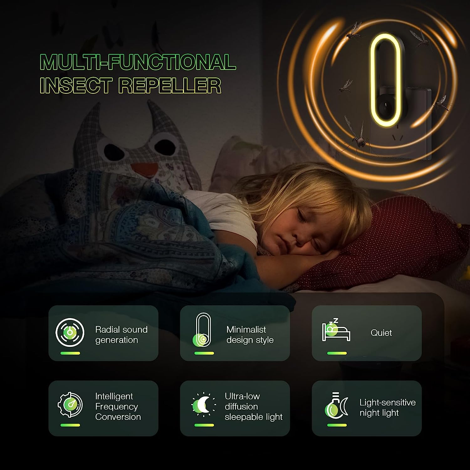 Mosquito Repellent Ultrasound | 360° Complete Coverage | Quiet & Radiation-Free | Zappex