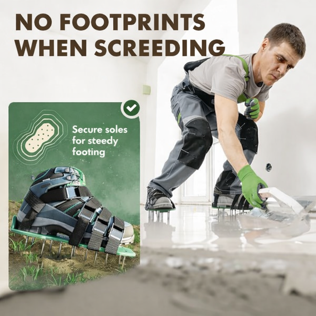 Lawn Aerator Shoes | Spike Strap System | Aerate Lawn as You Walk | Green Step