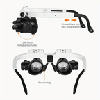 Magnifying Glass with LED | 8x 15x 23x Zoom | Hands-Free | MicroSight