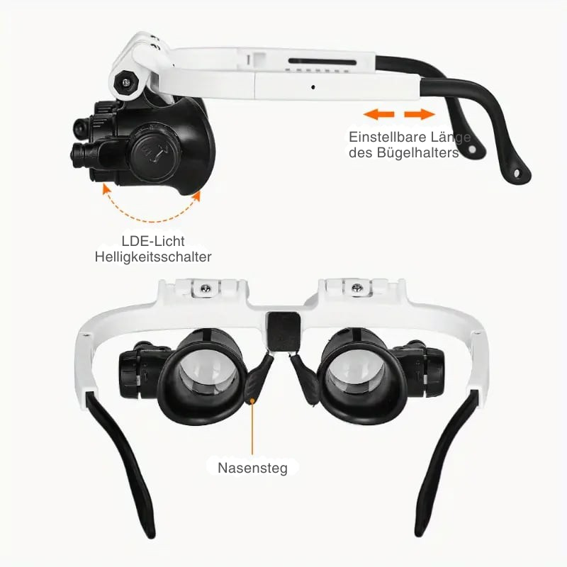Magnifying Glass with LED | 8x 15x 23x Zoom | Hands-Free | MicroSight
