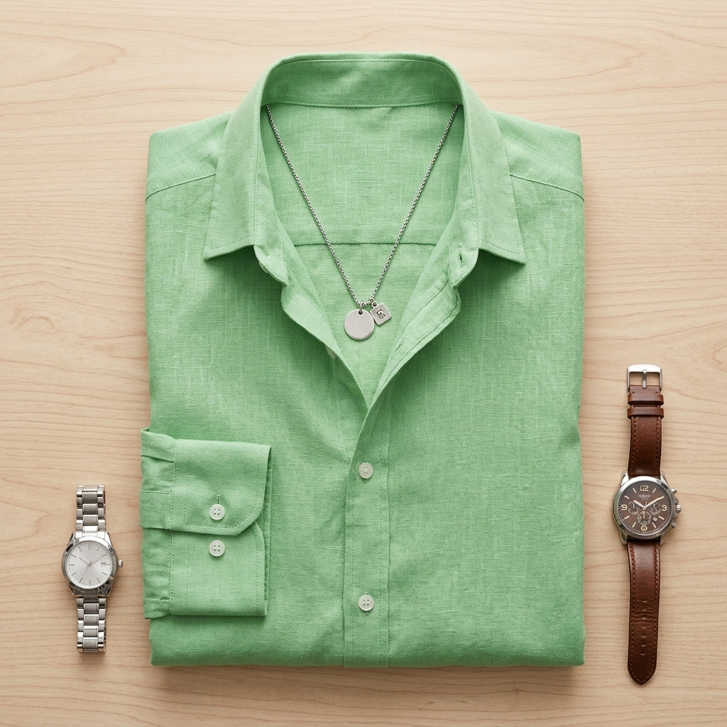VenturoLux™ – Breezy Lightweight Cotton-Blend Long-Sleeve Shirt