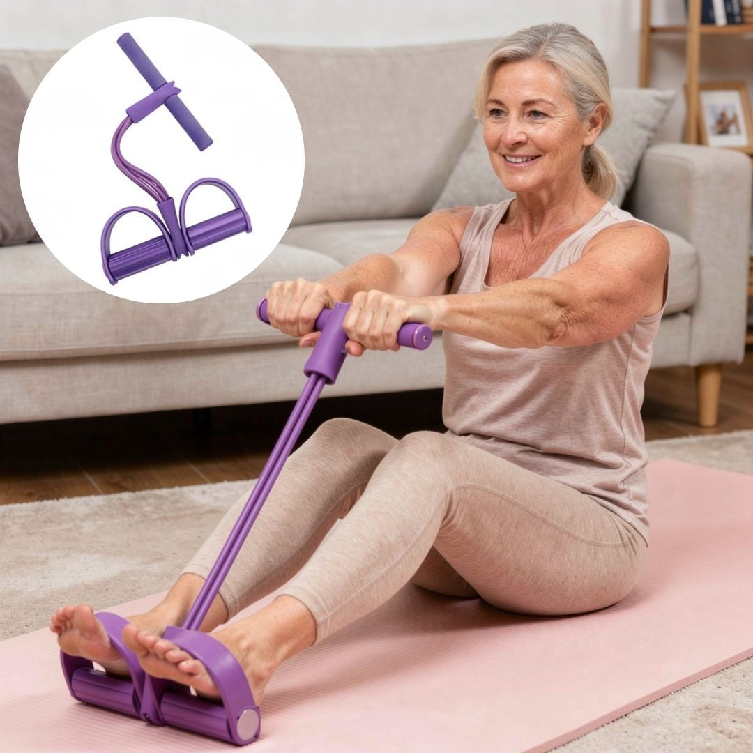 Fitness Resistance Band | Comfortable Handles and Foot Straps | Portable | CoreFlex
