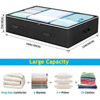 Underbed Storage Bags | Foldable Space-Saver | Clear Lid | SpaceNest