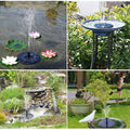 Floating Solar Water Fountain | 6 Fountain Jets | Pond, Birdbath & Garden | AquaRise
