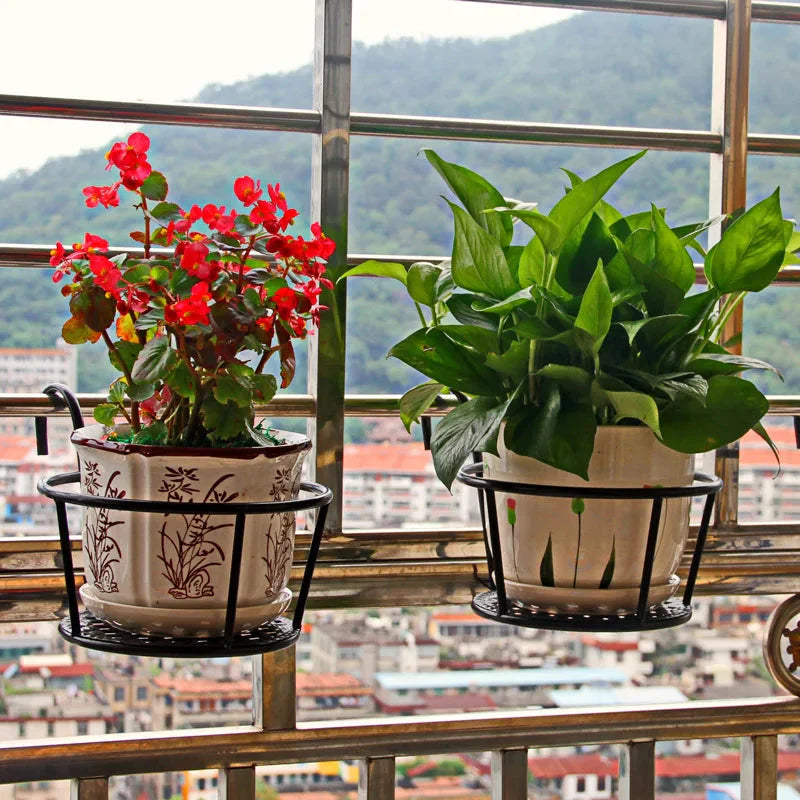 Balcony Pot Holder | Railing Space Saver | Bottom with Open Drainage | BalconyNest