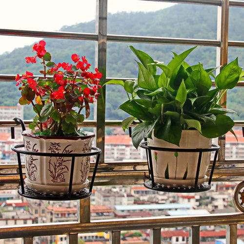 Balcony Pot Holder | Railing Space Saver | Bottom with Open Drainage | BalconyNest