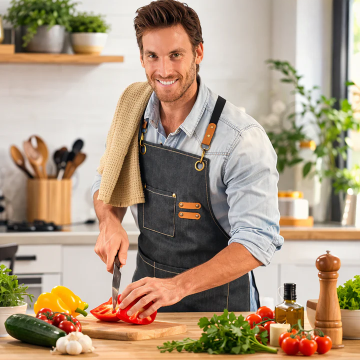 Canvas Work Apron | Crossback Straps | Tool Accessory Pockets | HandHaven