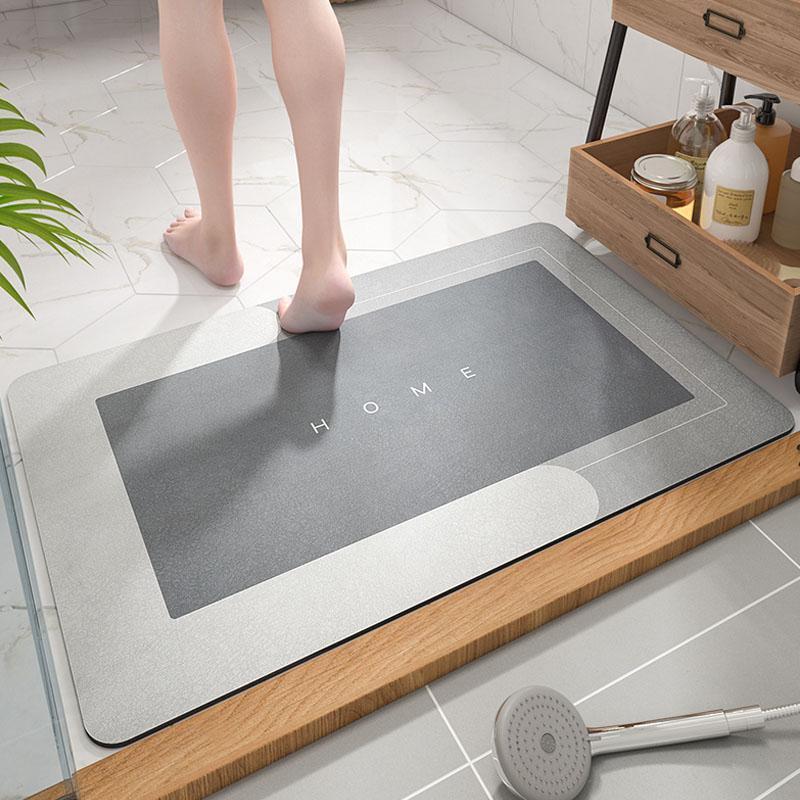 Quick-Drying Bath Mat | Ultra Absorbent Microfiber | Slip-Resistant | Aquasoft