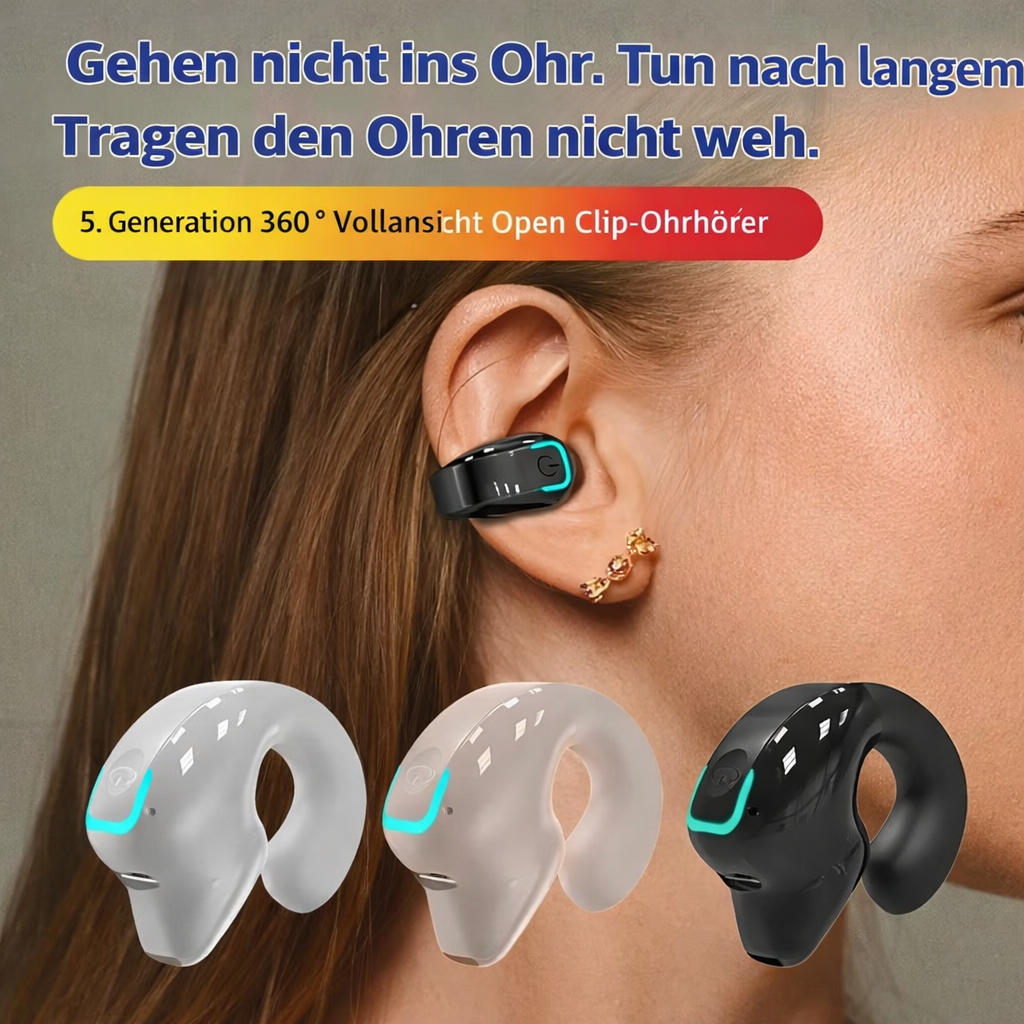 Headphones | Clip-On Headphones | Comfortable Wear & Open Listening Feel | AeroClip