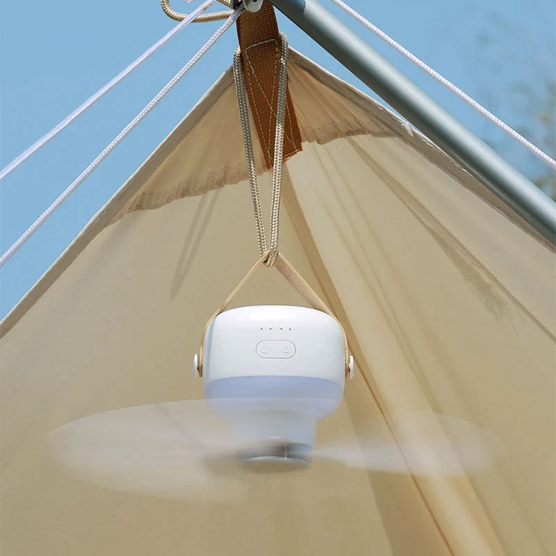 Ceiling Fan | LED Lighting Included | Portable for Hanging or Freestanding Use | Airholm
