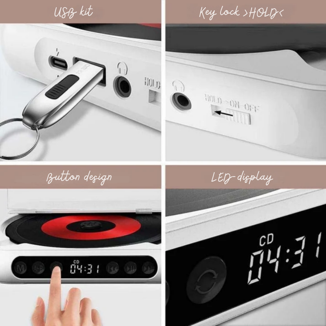 VivaPulse™ Portable CD Player — Unleash Your Music’s Pure Passion Everywhere You Go