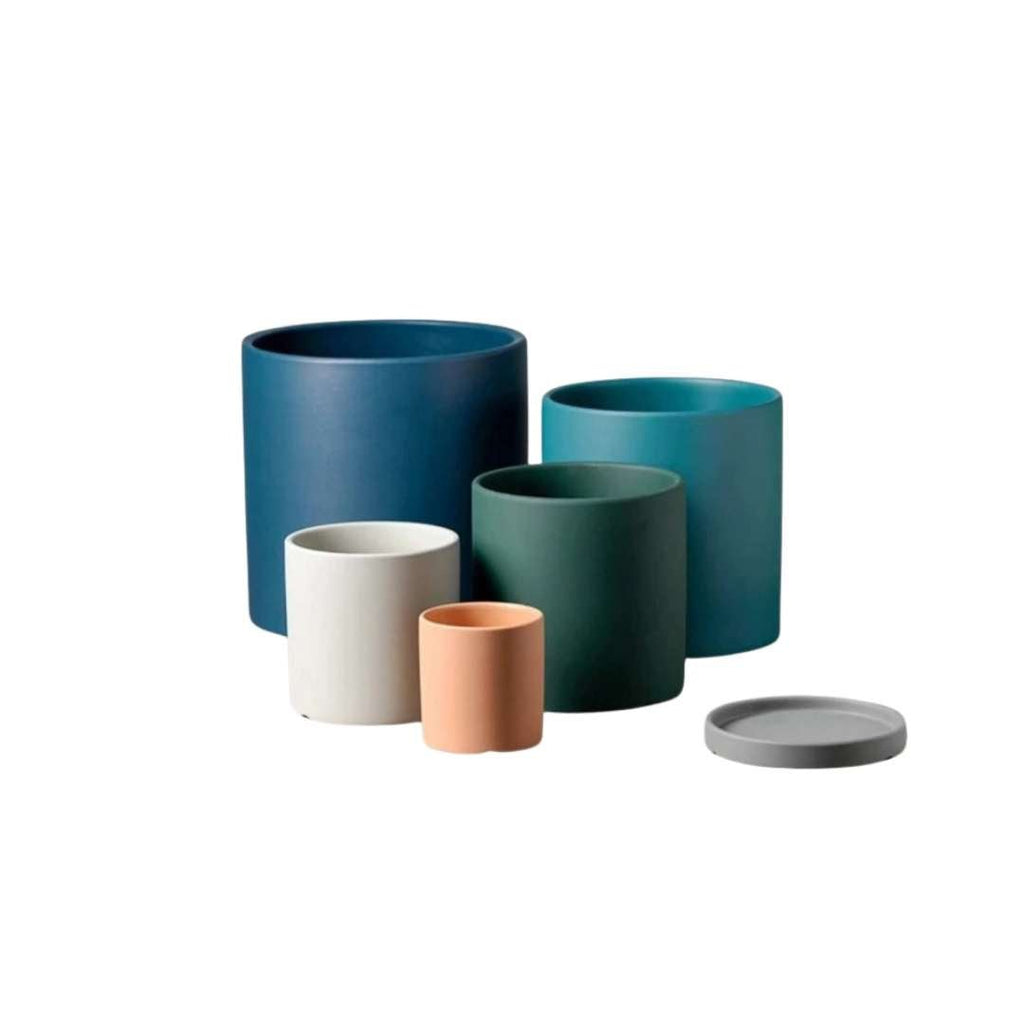 Flower Pot | Matte Finish | Includes Drainage Hole and Saucer | Nordic Pot