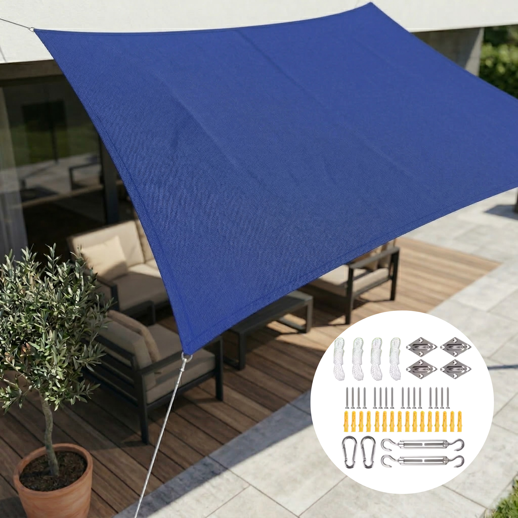 Rectangular Waterproof Sun Shade | Waterproof Outdoor Material | UV Defense | SkyCover