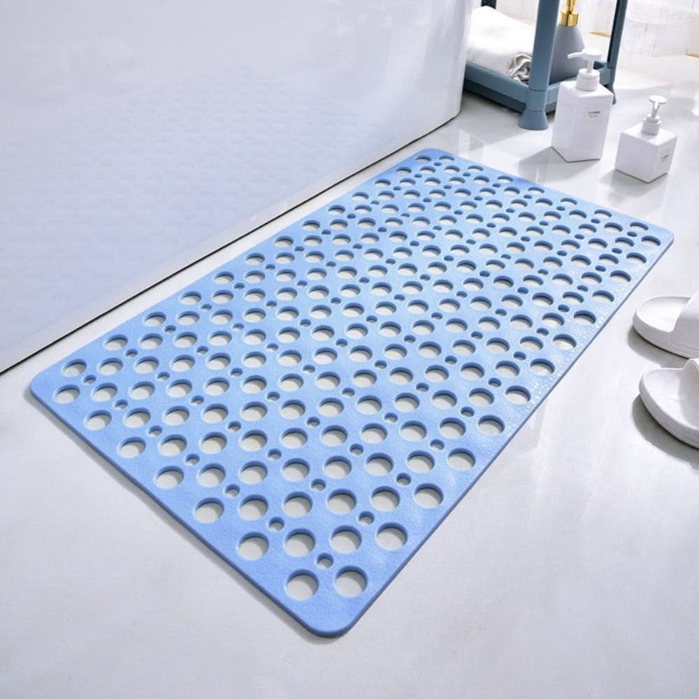 Non-slip Shower Mat PVC with TPE | Suction Cups | Drainage Holes for Water | Gripflow