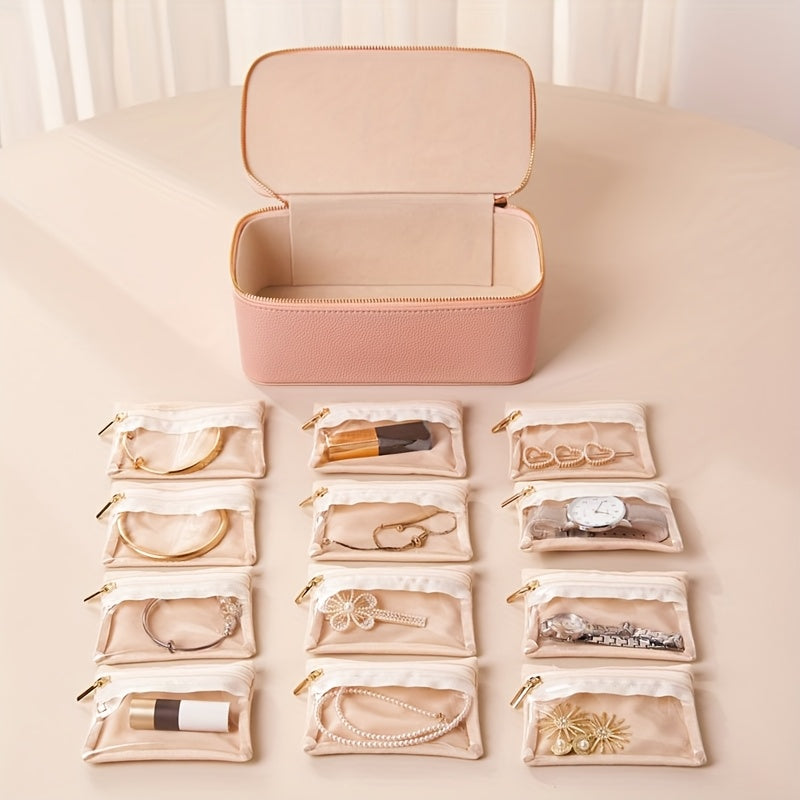 Jewelry Travel Box | Detachable Velvet Pouch | Display Window | TravelGlam