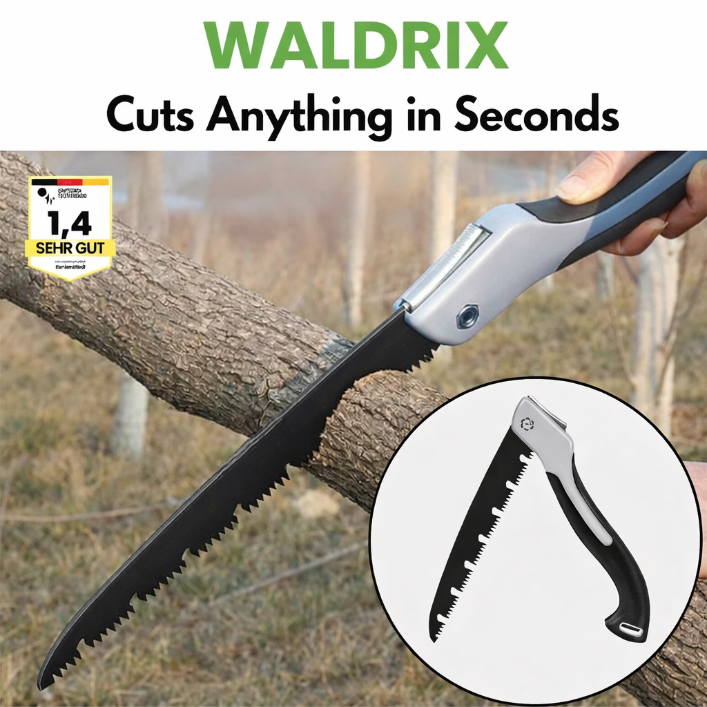 Folding Handsaw | Outdoor Foldable | Accurate Wood Cuts | Waldrix