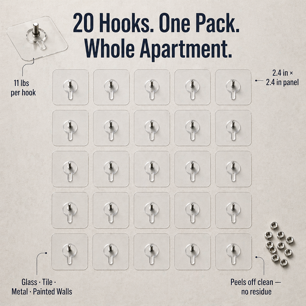 GripLock™ InvisibleMount — Hang Anything Strong Without a Single Hole or Drill Mess