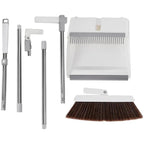 Broom and Dustpan Set | Sweep Upright, No Bending Needed | Comb Edge | CleanStand