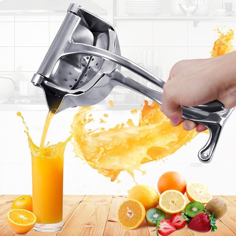 Manual Fruit Press | Stainless Steel Citrus Juicer | Lever Handle with Non-Slip Grip | PureSqueeze