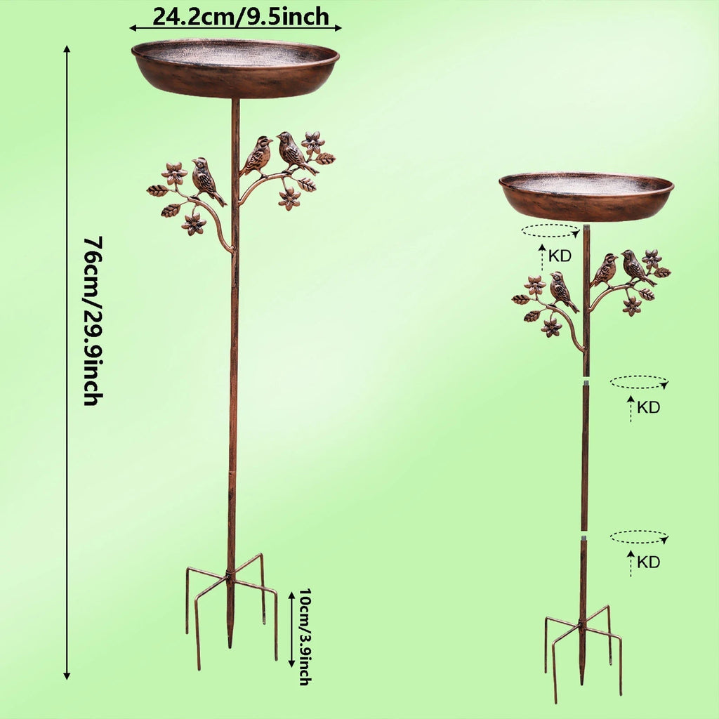 Garden Bird Bath | Ornamental Bowl | Firm Stake | GardenShine