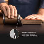 Knife Sharpener | Magnetic Angle Roller Grinder | Diamond & Ceramic | Stonemark