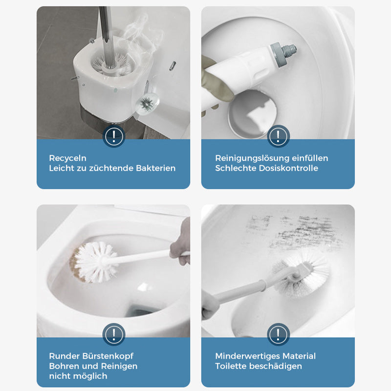 Disposable Toilet Brush | Antibacterial | Sanitary Sponge Heads | CleanClick
