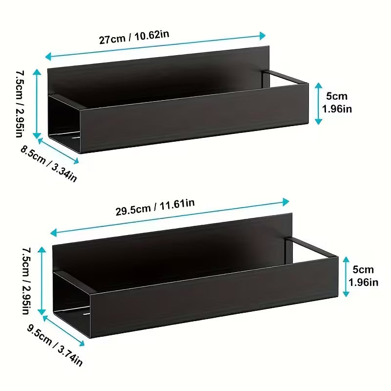 Magnetic Holder | No-Drill Side Shelf | Compact Space Organizer | MagniShelf