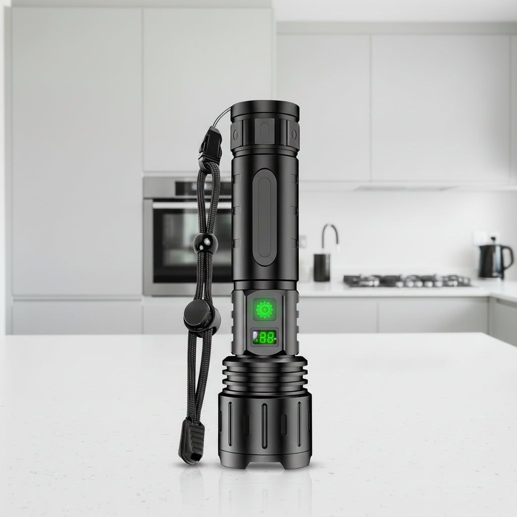 Flashlight LED Aluminum | USB-C Rechargeable | Battery Pack Feature | LuxCore