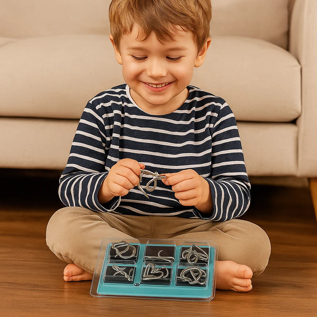 MindPulse™ Metal Ring Puzzle Set — Unlock Lightning-Fast Focus and Stress-Free Mental Power