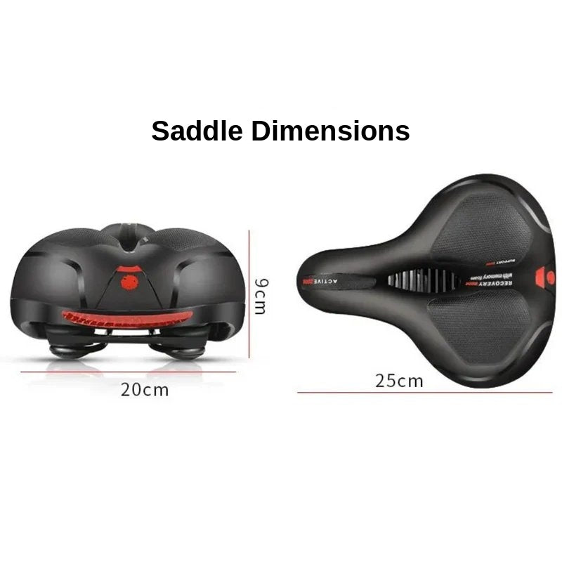 Bicycle Saddle | Dual Suspension & Memory Foam | Ventilation Groove | Veloflex
