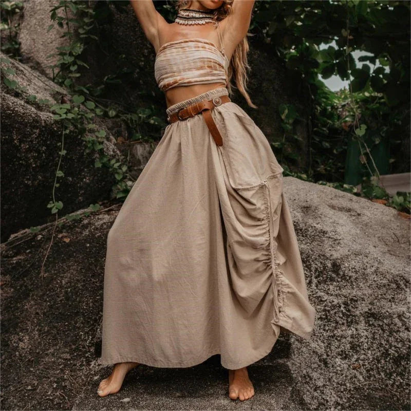 Veloura™ Maxi Skirt — Effortless Elegance with Freedom, Comfort, and Life-Saving Pockets
