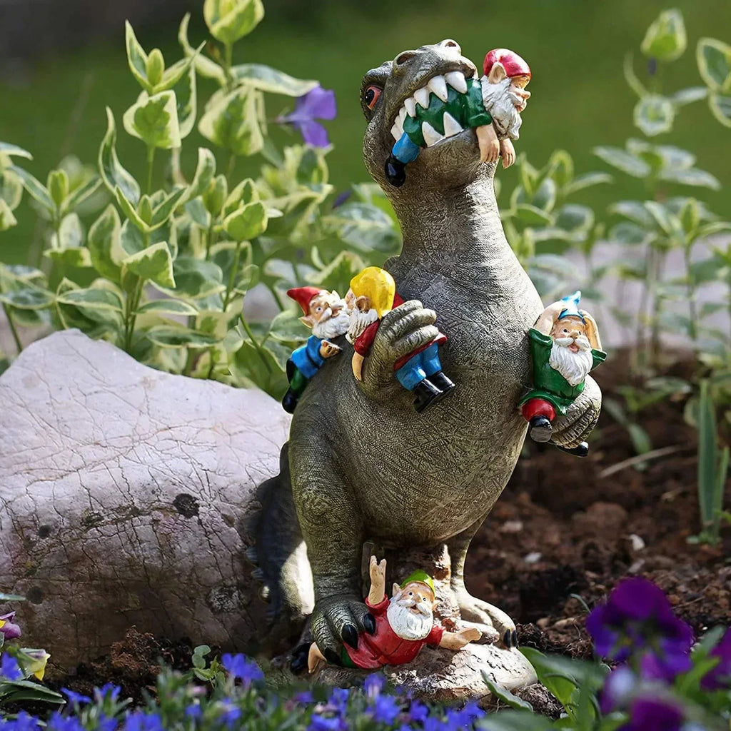 Garden Decor | Resin Dinosaur Figurine | Weather-Resistant | RexTerra