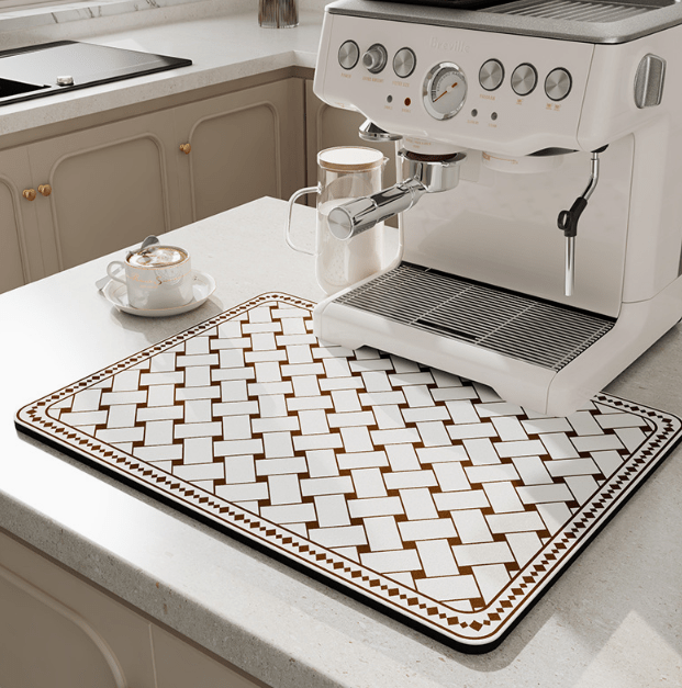 Drip Mat | Diatomite Kitchen Mat Fast-Drying | Maintains Dry Countertop | DishDryer