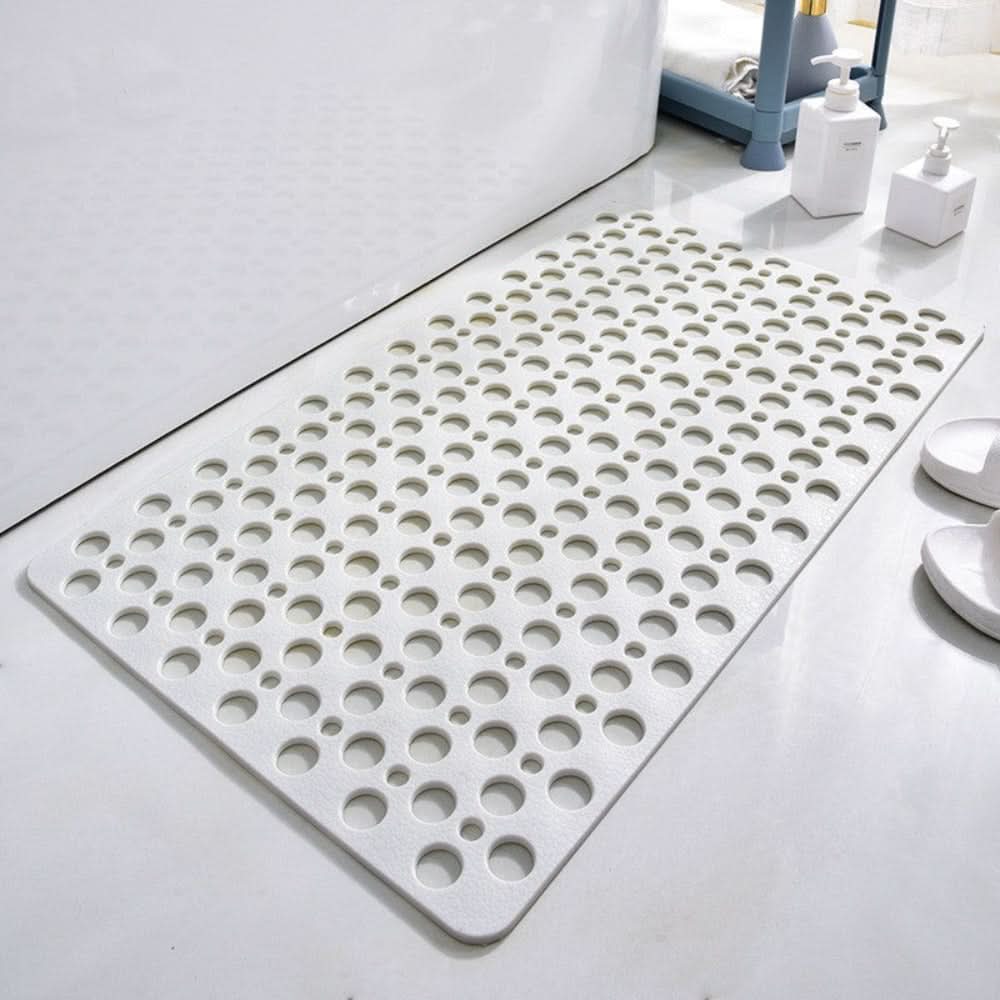 Non-slip Shower Mat PVC with TPE | Suction Cups | Drainage Holes for Water | Gripflow