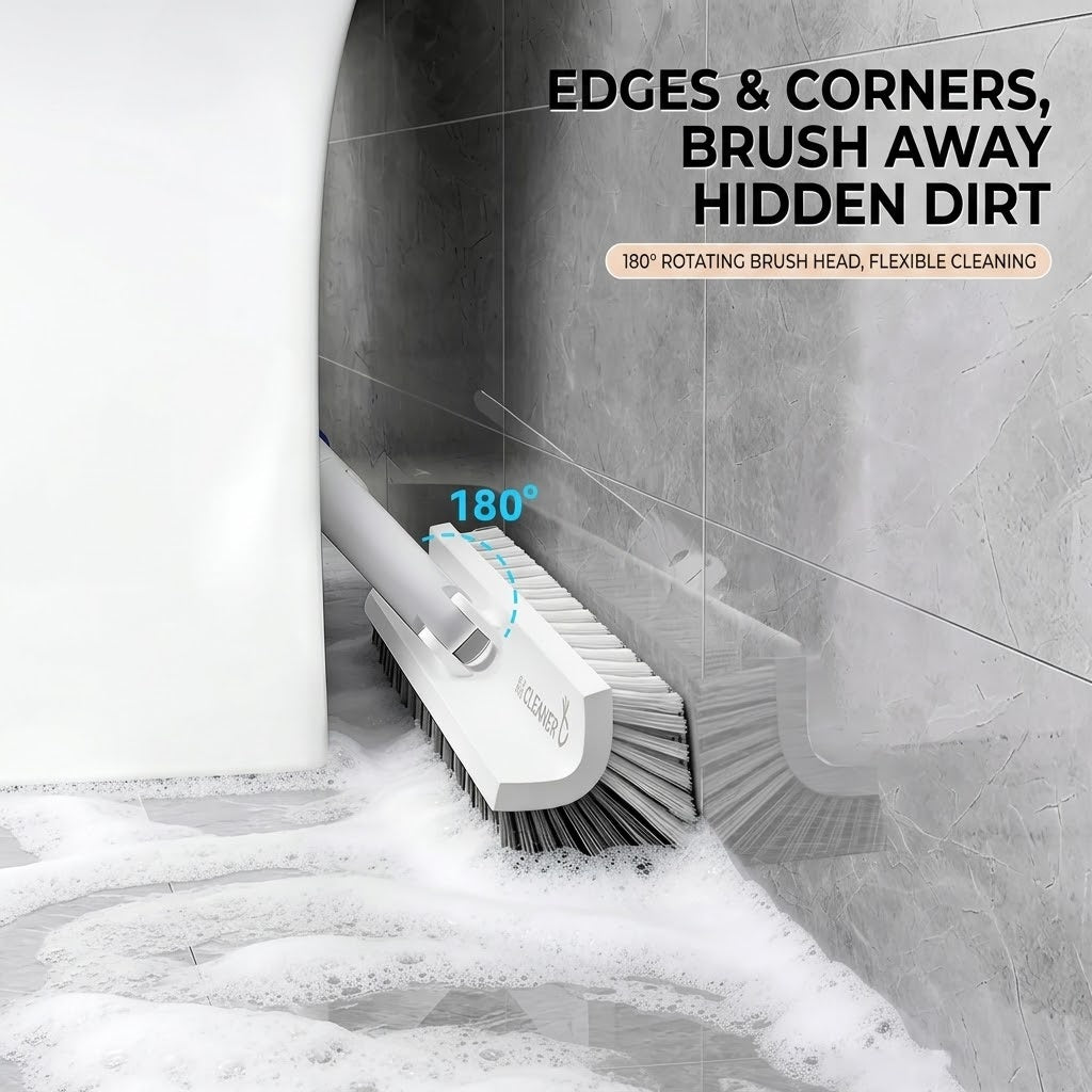 Deep angle scrub brush | Rotating head | Extended handle | DeepReach