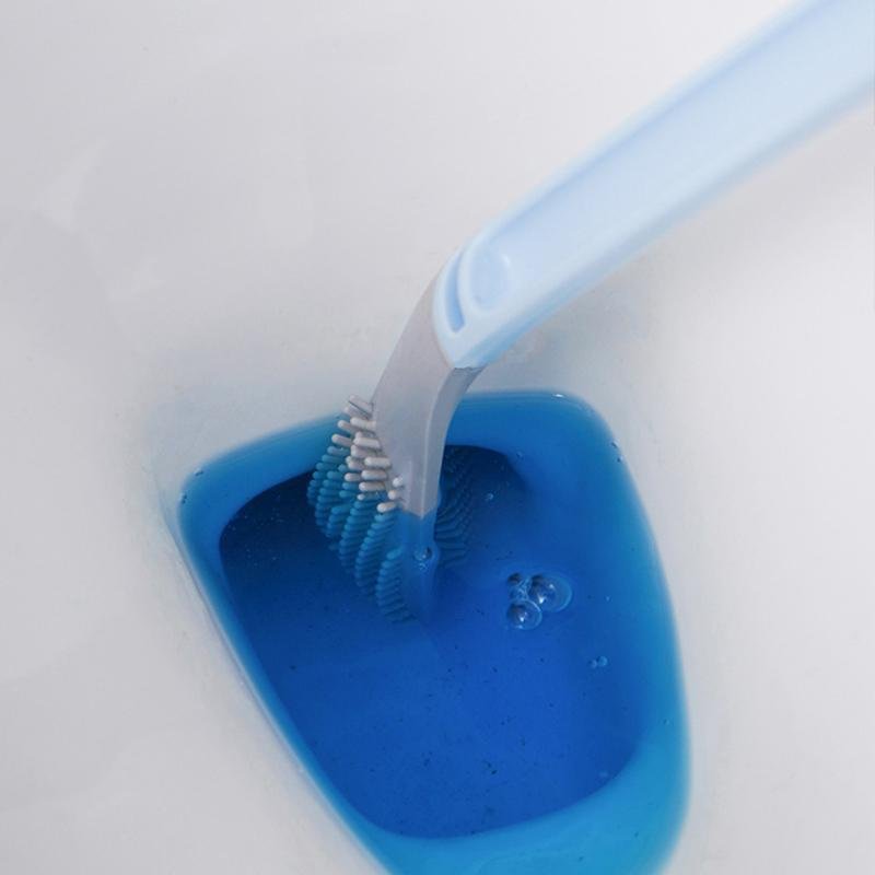 Toilet Brush | Triangle-Shaped Head | Scratchless TPR Scrubbing | Silly