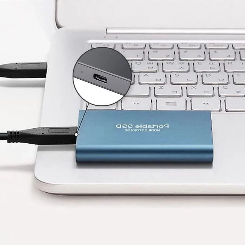 External SSD 128 GB | 20 MB/s Speed | Aluminum Shock-Resistant Waterproof | Driveon