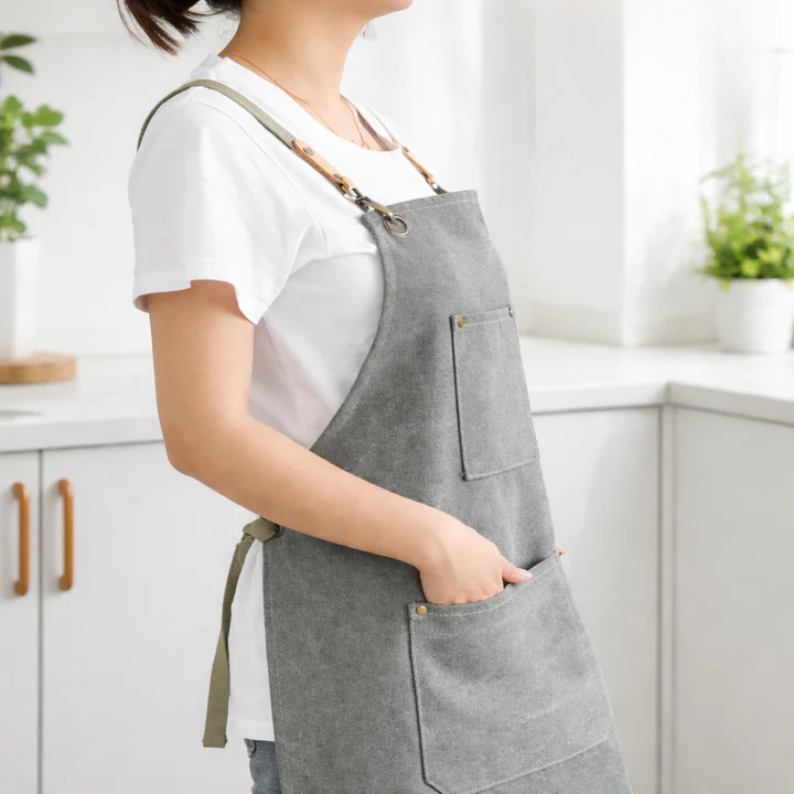 Canvas Work Apron | Crossback Straps | Tool Accessory Pockets | HandHaven