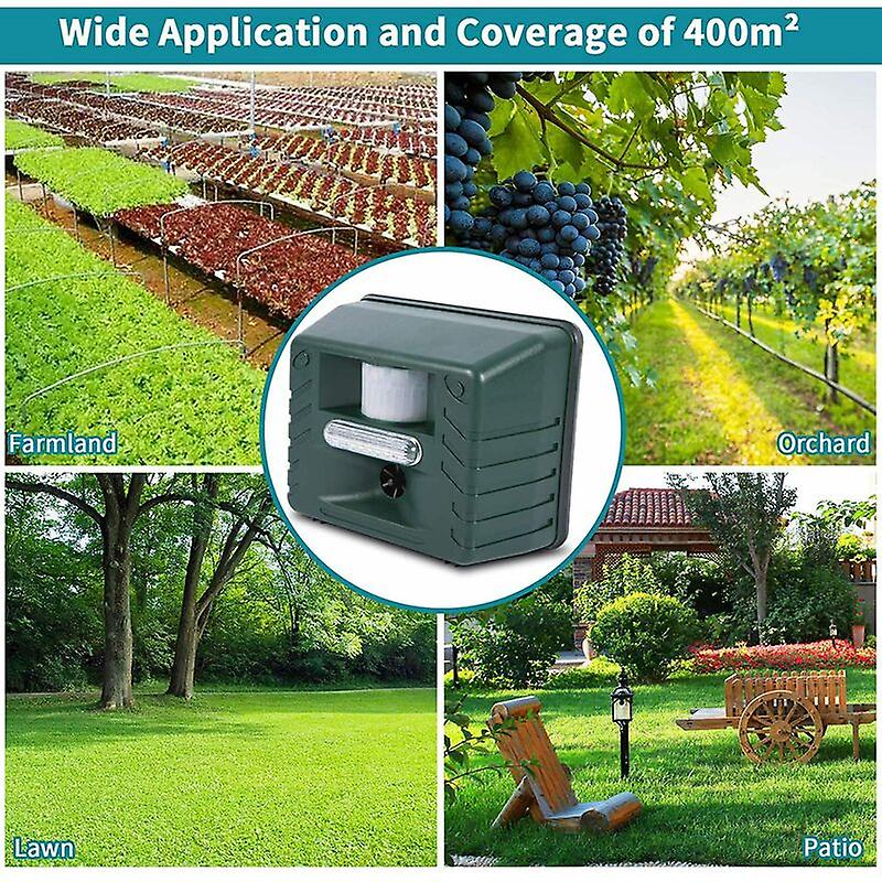 Ultrasonic Bird Repellent System for Gardens | 170° Motion Detector | Weather-Resistant | ZoneCrest