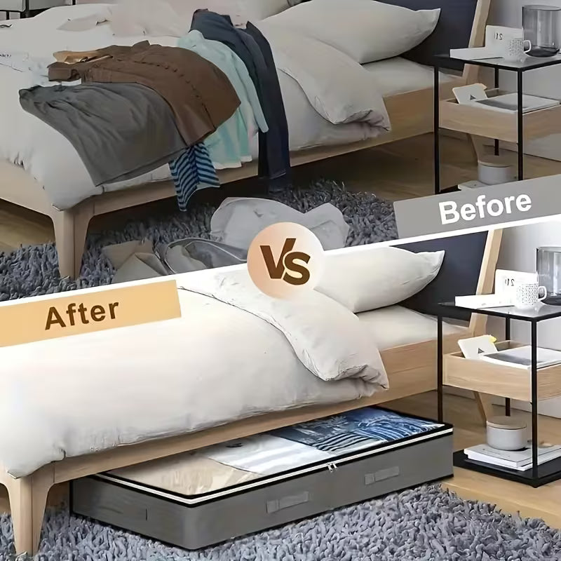 Underbed Storage Bags | Foldable Space-Saver | Clear Lid | SpaceNest